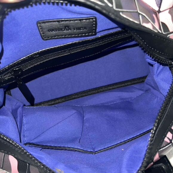 PATRICIA LUCA Milano Geo Shaped Pink Camo Hand Bag Shoulder Strap - Picture 4 of 7